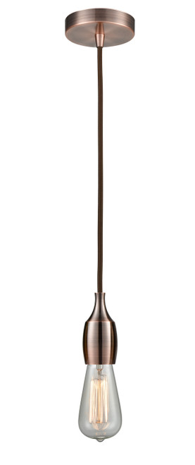 Innovations - 100AC-10BR-3AC - One Light Mini Pendant - Chelsea - Antique Copper
