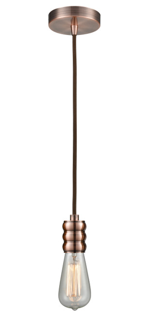 Innovations - 100AC-10BR-5AC - One Light Mini Pendant - Gatsby - Antique Copper