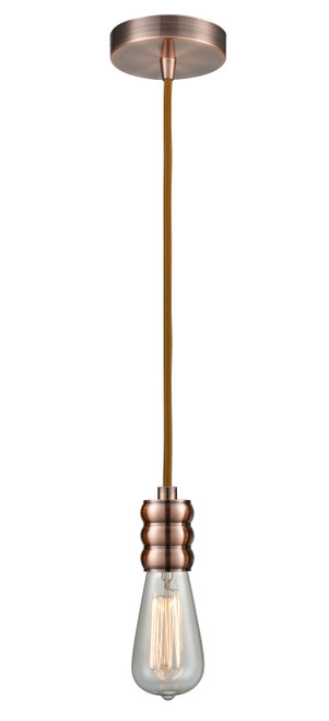 Innovations - 100AC-10CR-5AC - One Light Mini Pendant - Gatsby - Antique Copper