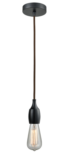 Innovations - 100BK-10BR-3BK - One Light Mini Pendant - Chelsea - Matte Black