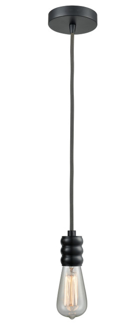 Innovations - 100BK-10GY-5BK - One Light Mini Pendant - Gatsby - Matte Black