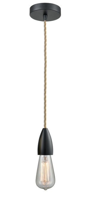 Innovations - 100BK-10RE-4BK - One Light Mini Pendant - Fairchild - Matte Black