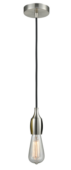 Innovations - 100SN-10BK-3SN - One Light Mini Pendant - Chelsea - Satin Nickel