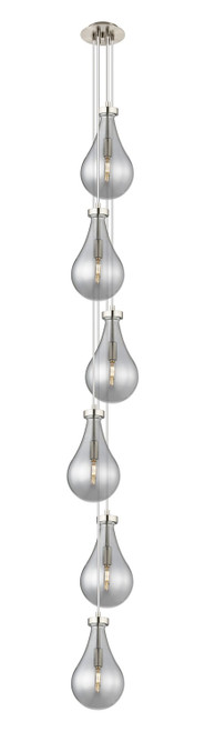 Innovations - 106-451-1P-SN-G451-7SM - Six Light Pendant - Downtown Urban - Brushed Satin Nickel