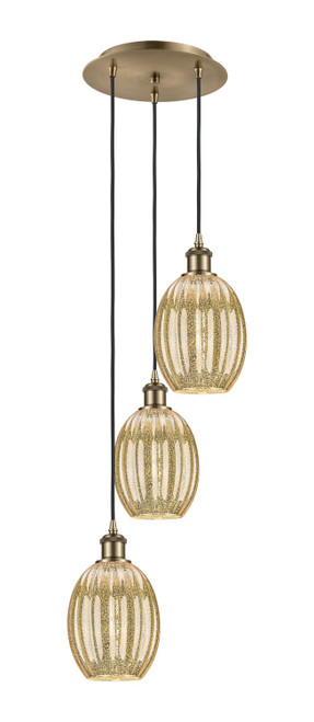 Innovations - 113B-3P-AB-G459-6ME - Three Light Pendant - Ballston - Antique Brass
