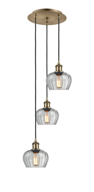 Innovations - 113B-3P-AB-G92 - Three Light Pendant - Ballston - Antique Brass