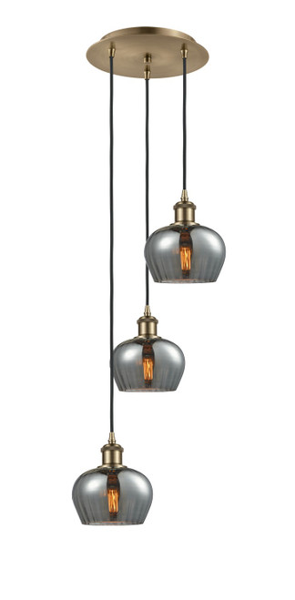Innovations - 113B-3P-AB-G93 - Three Light Pendant - Ballston - Antique Brass