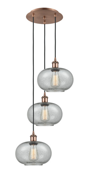 Innovations - 113B-3P-AC-G247 - LED Pendant - Ballston - Antique Copper