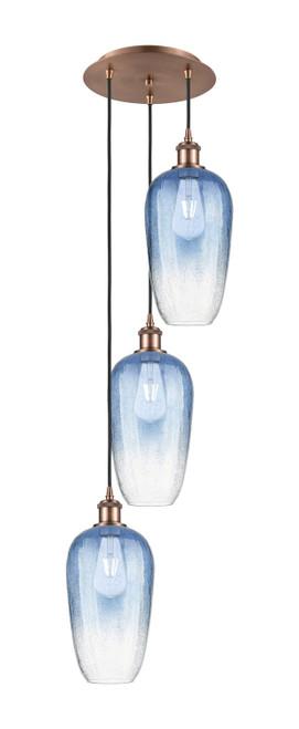 Innovations - 113B-3P-AC-G484-7SB - Three Light Pendant - Ballston - Antique Copper