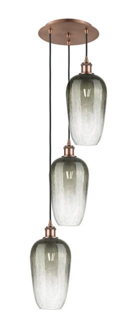 Innovations - 113B-3P-AC-G484-7SL - Three Light Pendant - Ballston - Antique Copper