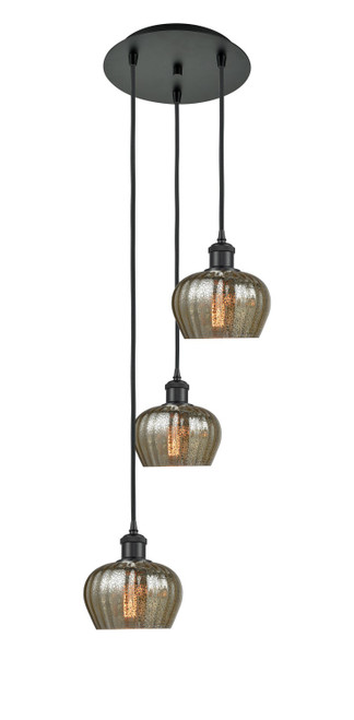 Innovations - 113B-3P-BK-G96 - Three Light Pendant - Ballston - Matte Black