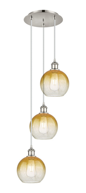 Innovations - 113B-3P-PN-G483-8AM - Three Light Pendant - Ballston - Polished Nickel