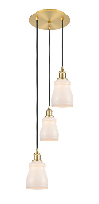 Innovations - 113B-3P-SG-G391 - LED Pendant - Ballston - Satin Gold