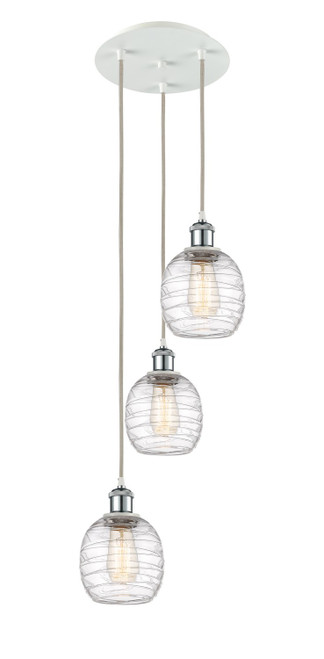 Innovations - 113B-3P-WPC-G1013 - LED Pendant - Ballston - White Polished Chrome