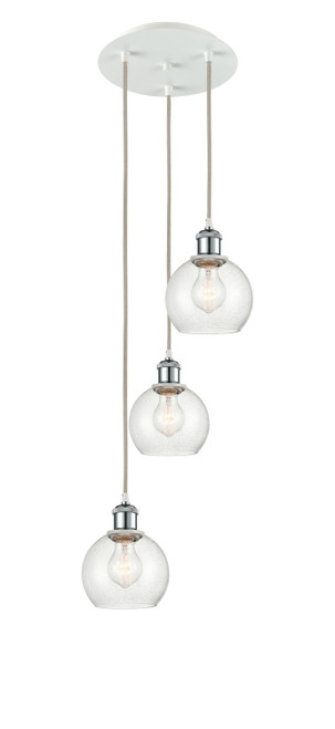 Innovations - 113B-3P-WPC-G124-6 - LED Pendant - Ballston - White Polished Chrome