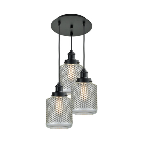 Innovations - 113BK-10BK-1H-BK-G262 - Three Light Pendant - Edison - Matte Black