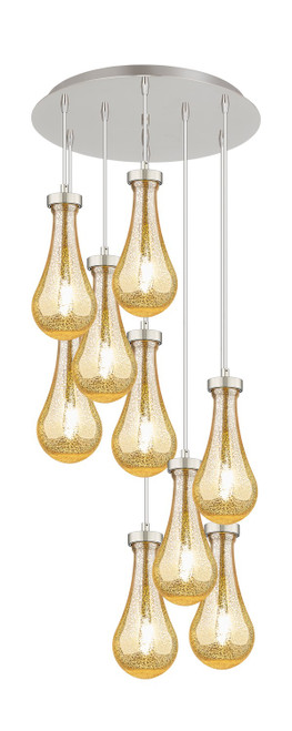 Innovations - 119-451-1P-PN-G451-5ME - Nine Light Pendant - Downtown Urban - Polished Nickel