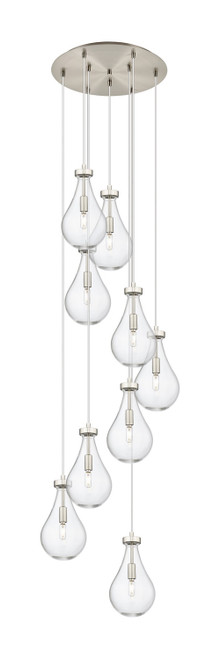 Innovations - 119-451-1P-SN-G451-7CL - Nine Light Pendant - Downtown Urban - Brushed Satin Nickel
