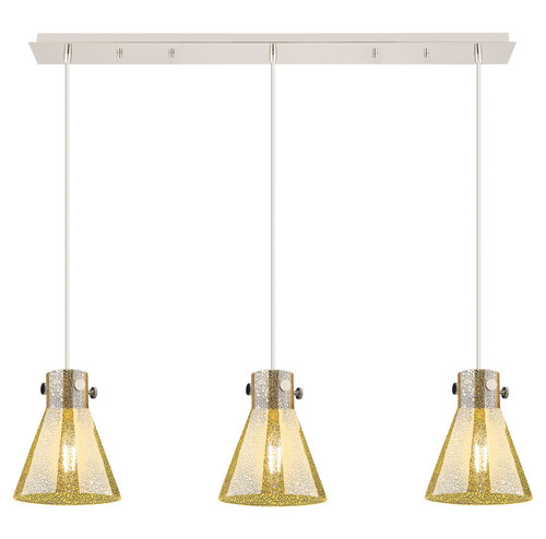 Innovations - 123-410-1PS-PN-G411-8ME - Three Light Linear Pendant - Downtown Urban - Polished Nickel