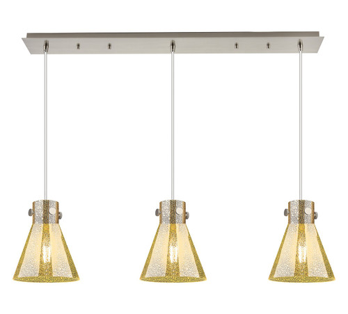 Innovations - 123-410-1PS-SN-G411-8ME - Three Light Linear Pendant - Downtown Urban - Brushed Satin Nickel