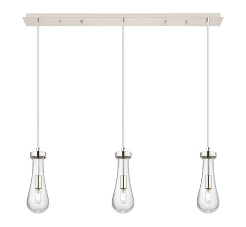Innovations - 123-451-1P-PN-G451-4CL - Three Light Linear Pendant - Downtown Urban - Polished Nickel