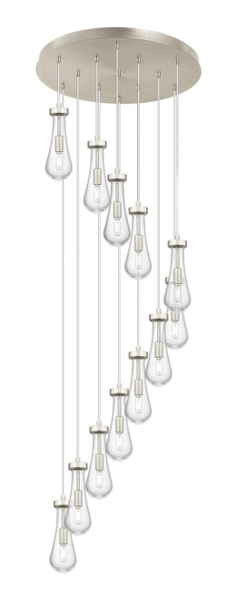 Innovations - 126-451-1P-SN-G451-4CL - 12 Light Pendant - Downtown Urban - Brushed Satin Nickel