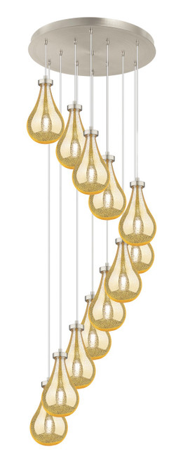 Innovations - 126-451-1P-SN-G451-7ME - 12 Light Pendant - Downtown Urban - Brushed Satin Nickel