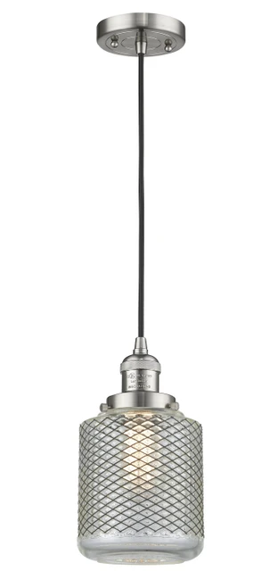 manufacturer_finish:Brushed Satin Nickel|manufacturer_glass:Clear Wire Mesh Stanton|light_output:220.00lm|color_temperature:2200K|cri:99