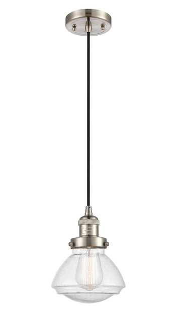 manufacturer_finish:Brushed Satin Nickel|manufacturer_glass:Seedy Olean|light_output:500.00lm|color_temperature:2700K|cri:82