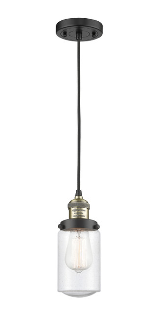 Innovations - 201C-BAB-G314 - One Light Mini Pendant - Franklin Restoration - Black Antique Brass