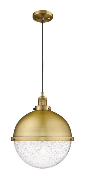 Innovations - 201C-BB-HFS-124-BB-LED - LED Pendant - Franklin Restoration - Brushed Brass