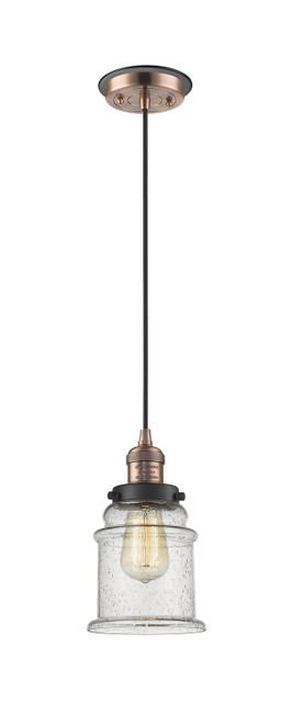 Innovations - 201CBP-ACBK-G184 - One Light Mini Pendant - Franklin Restoration - Antique Copper