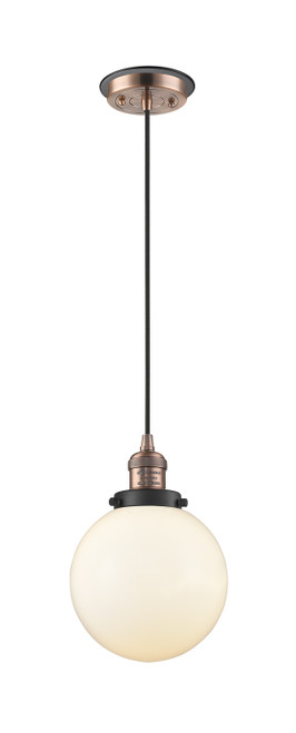 Innovations - 201CBP-ACBK-G201-8 - One Light Mini Pendant - Franklin Restoration - Antique Copper