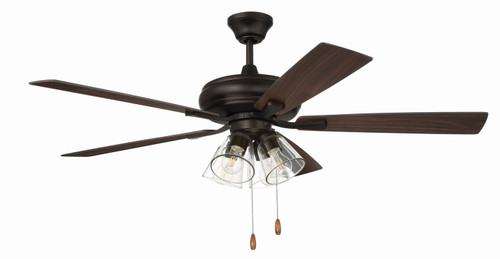 Craftmade - ECF104ESP5-ESPWLN - 52 Ceiling Fan - Eos Clear 4 Light - Espresso