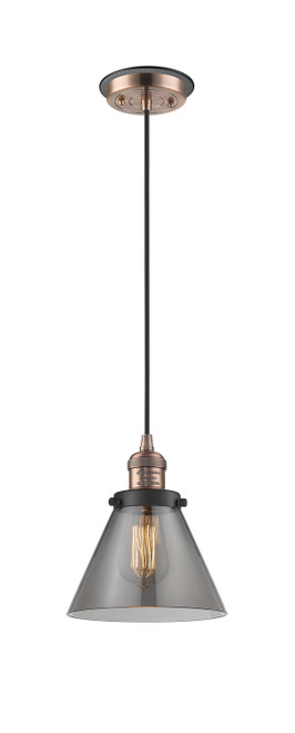 Innovations - 201CBP-ACBK-G43 - One Light Mini Pendant - Franklin Restoration - Antique Copper
