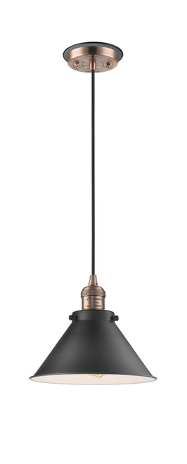 Innovations - 201CBP-ACBK-M10-BK - One Light Mini Pendant - Franklin Restoration - Antique Copper