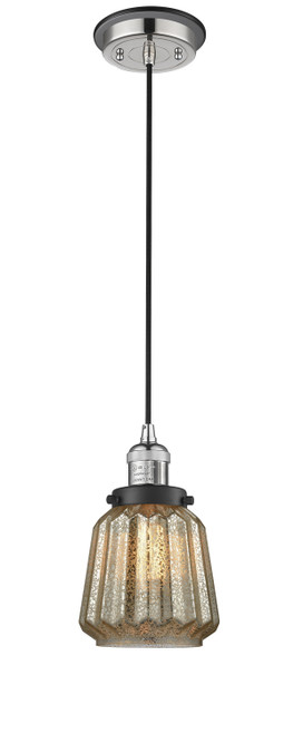 Innovations - 201CBP-PNBK-G146 - One Light Mini Pendant - Franklin Restoration - Polished Nickel