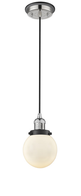 Innovations - 201CBP-PNBK-G201-6 - One Light Mini Pendant - Franklin Restoration - Polished Nickel