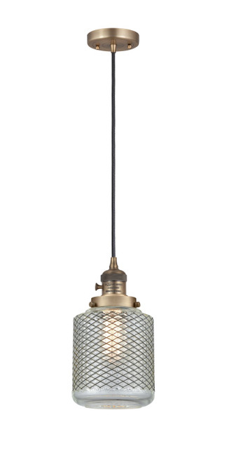 Innovations - 201CSW-BB-G262 - One Light Mini Pendant - Franklin Restoration - Brushed Brass