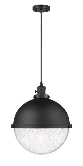 Innovations - 201CSW-BK-HFS-124-BK - One Light Pendant - Franklin Restoration - Matte Black