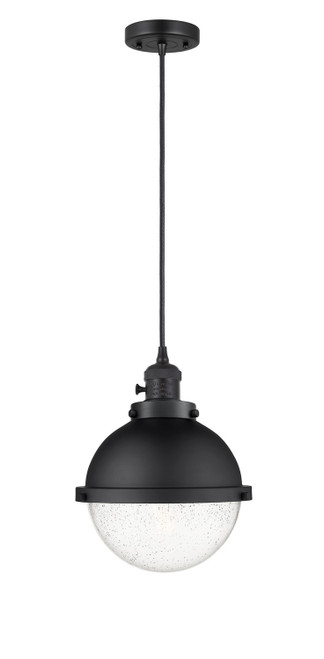 Innovations - 201CSW-BK-HFS-84-BK-LED - LED Mini Pendant - Franklin Restoration - Matte Black