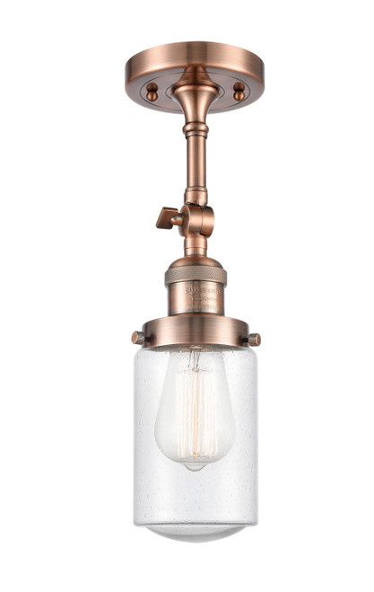 Innovations - 201F-AC-G314 - One Light Semi-Flush Mount - Franklin Restoration - Antique Copper