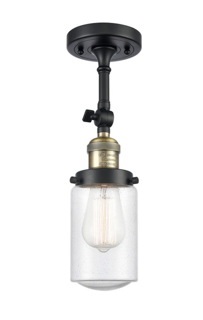 Innovations - 201F-BAB-G314 - One Light Semi-Flush Mount - Franklin Restoration - Black Antique Brass