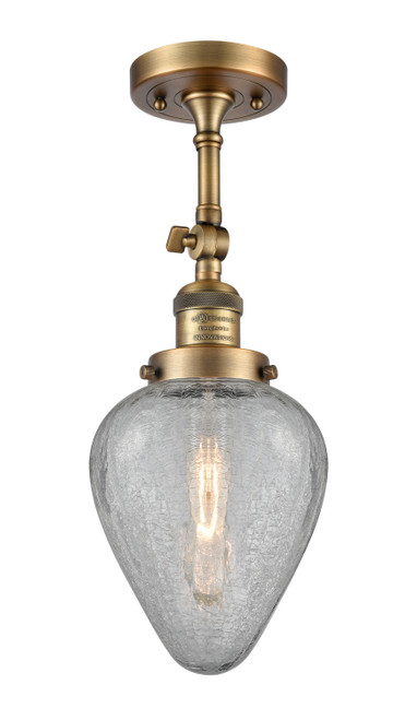 Innovations - 201F-BB-G165-LED - LED Semi-Flush Mount - Franklin Restoration - Brushed Brass