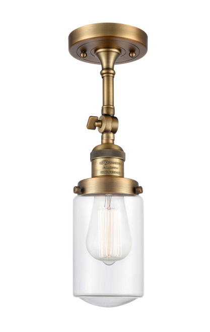 Innovations - 201F-BB-G312-LED - LED Semi-Flush Mount - Franklin Restoration - Brushed Brass