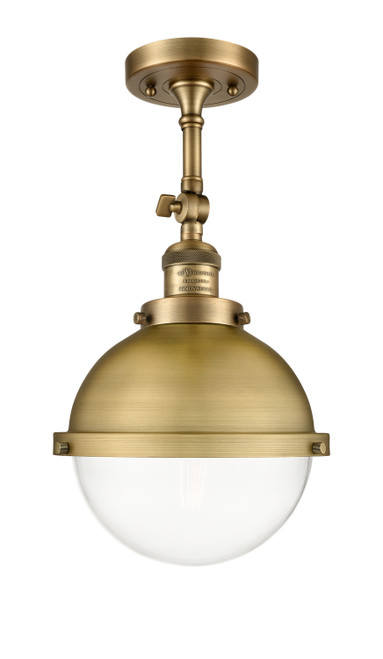 Innovations - 201F-BB-HFS-82-BB-LED - LED Semi-Flush Mount - Franklin Restoration - Brushed Brass