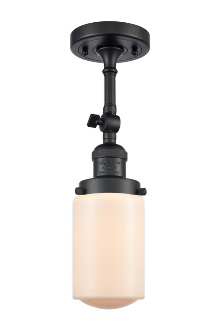 Innovations - 201F-BK-G311 - One Light Semi-Flush Mount - Franklin Restoration - Matte Black