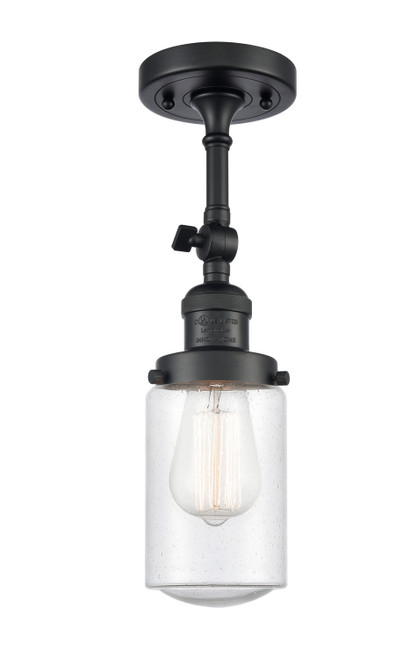 Innovations - 201F-BK-G314 - One Light Semi-Flush Mount - Franklin Restoration - Matte Black