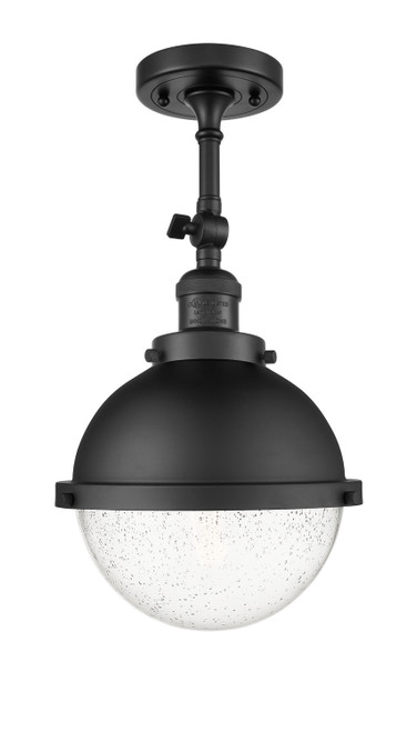 Innovations - 201F-BK-HFS-84-BK - One Light Semi-Flush Mount - Franklin Restoration - Matte Black