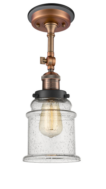 Innovations - 201FBP-ACBK-G184 - One Light Semi-Flush Mount - Franklin Restoration - Antique Copper
